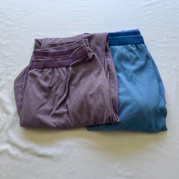 Patagonia Pants - Lot of Two Patagonia Women's Capilene Base Layer Pants Size XL Blue and Purple